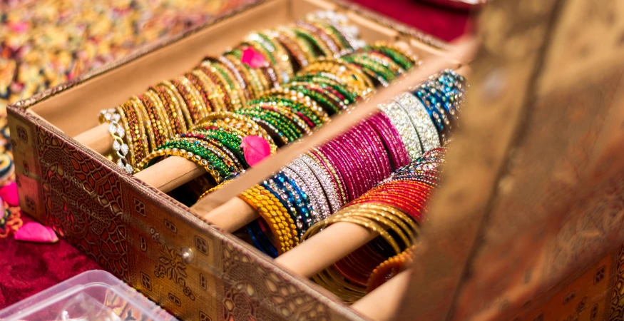 Lac Bangles and Boxes